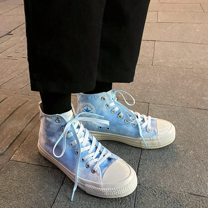 

2020 New Sneakers Canvas Shoes Men High top Shoes Casual Camouflage Lace up Colors Canvas Shoes Harajuku Flats Zapatos de hombre