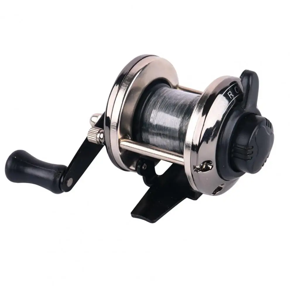 1Pc Adjustable Fishing Reel Winter Mini Trolling Ice Fishing Reel Spinning Wheel Fish Tackle Tool with Line Comfortable to Grip