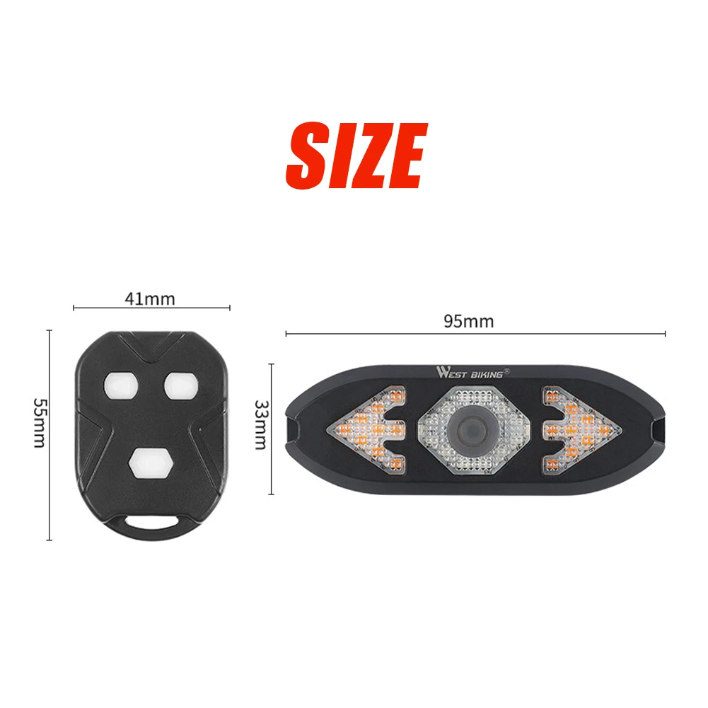 

5 Modes Bike Turn Signals Taillight with Remote Control Mountain Bike Tail Light with Horn Rechargeable Waterproof Cycling Light