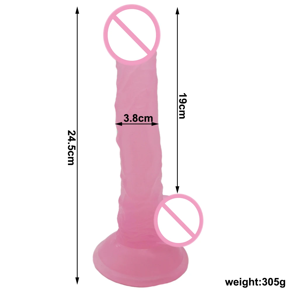 Мягкий желеобразный длинный фаллоимитатор 24 5*3 8 см реалистичные Анальные