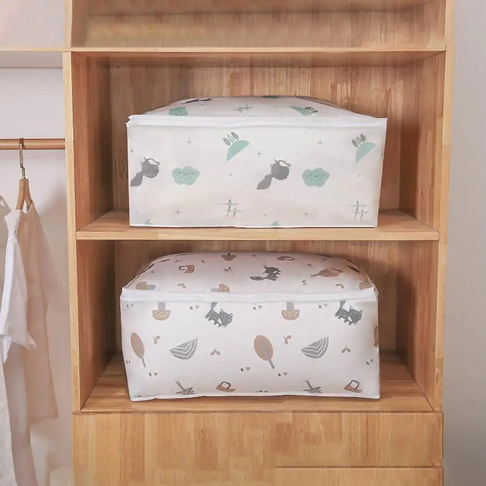 

Хлопковая Сумка на одеяло, модный легкий пыленепроницаемый хлопковый органайзер для пальто, подушки, багажа, сумка для хранения одежды для ...