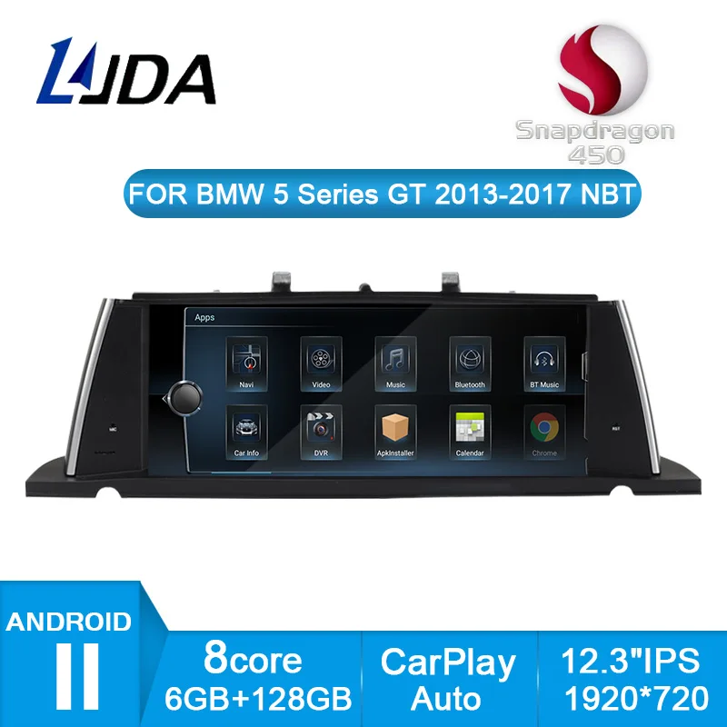 

12.3", 1920*720 Android 11 Car Multimedia Player GPS Stereo Radio for BMW 5GT Series F07 (NBT) 2013-2017 Autoaudio Carplay