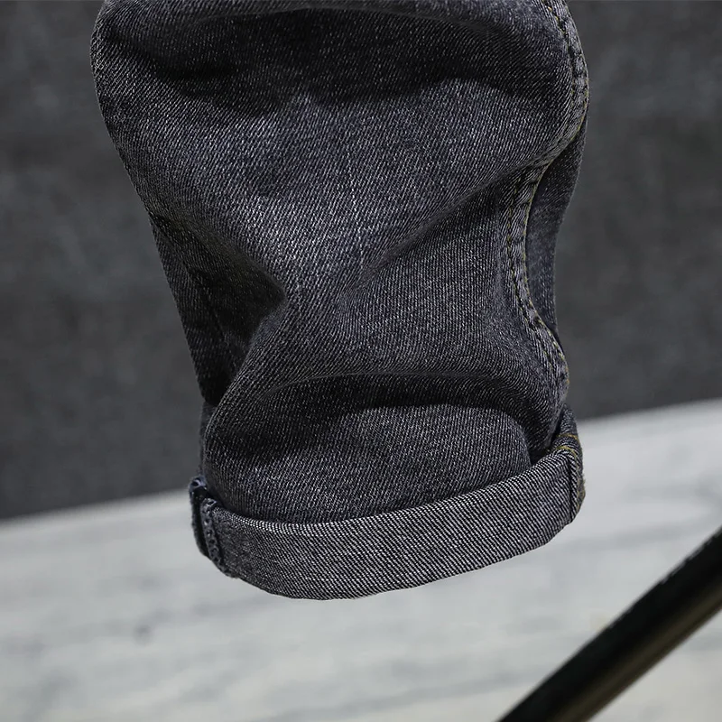 Мужские облегающие джинсы в китайском стиле повседневные хлопковые джоггеры с