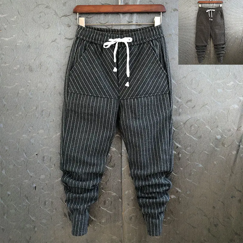 Idopy Модные мужские трендовые высококачественные джинсы шаровары с кулиской