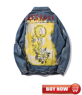 Mcikkny Для Мужчин's Марка NEW Fashion Hi Street спортивные куртки для девочек-подростков модные рваные и потёртые мотоцикл Джинсовые куртки мужская верхняя одежда черного цвета