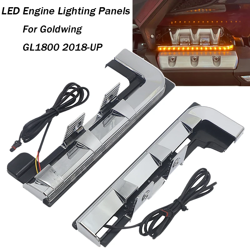 

Новинка для Honda Goldwing GL1800, левый и правый светодисветодиодный, ходосветильник обтекатель, декоративный сигнал поворота двигателя 2018 2019 2020 2021