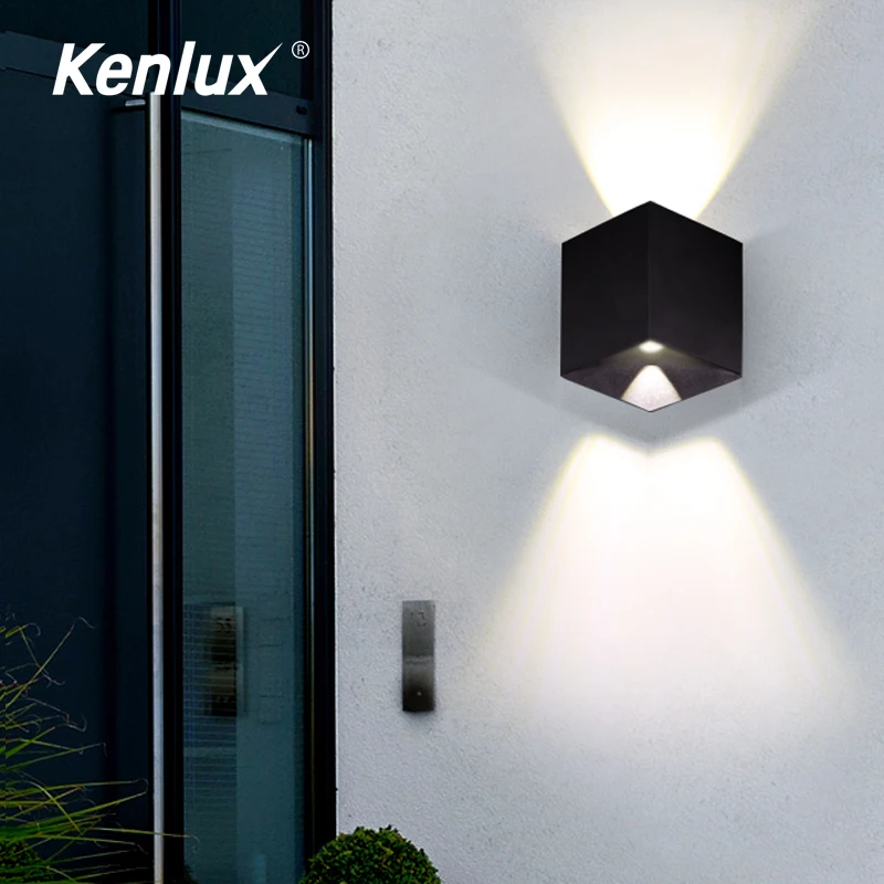 KenluxLed настенный светильник алюминиевый наружный современный для дома лестницы