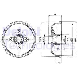 

DELPHI BF293 DRUM CORS A.B + ABS