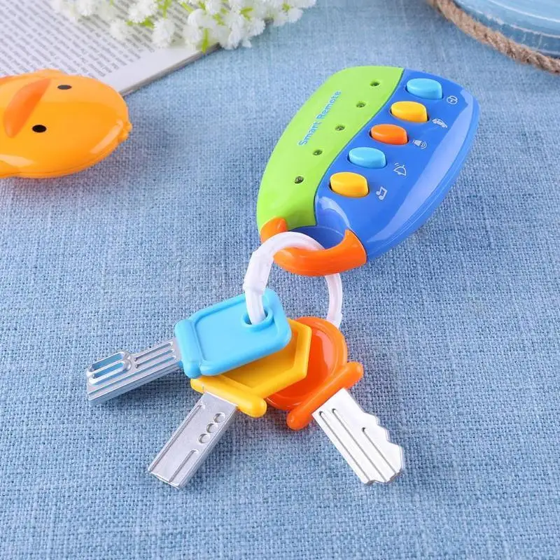 

Musical Car Key Toy Colorful Flash Sounds Remote Car Voices Vocal for Baby