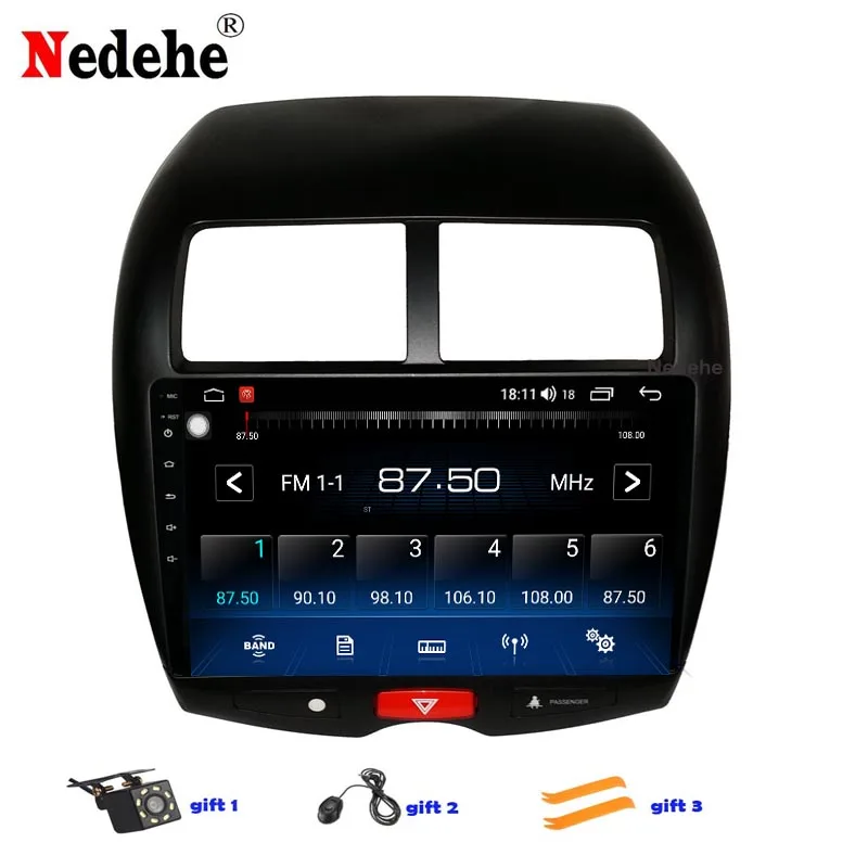 Nedehe 10 дюймов 2G + 32G Android 9 0 автомобильный стерео для Mitsubishi ASX автомобильное радио dvd
