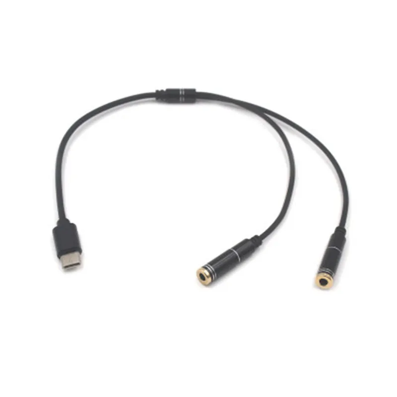 Гарнитура сплиттер 3 5 Jack аудио адаптер AUX кабель Type-c линия два в одном конвертер