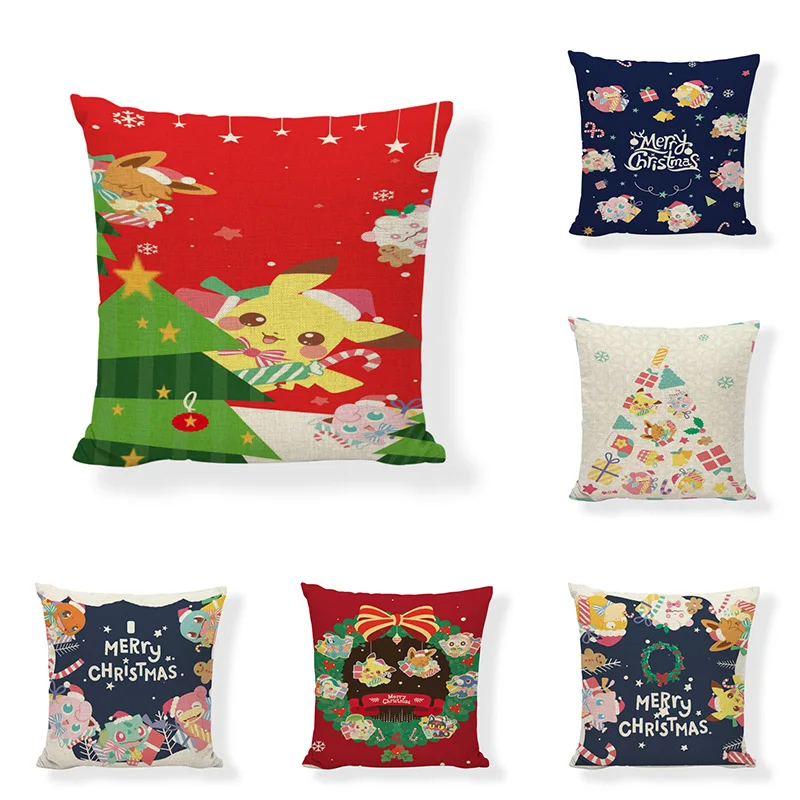 Хобби Красный Рождество Наволочка Пикачу осень домашний диван спальня кресло