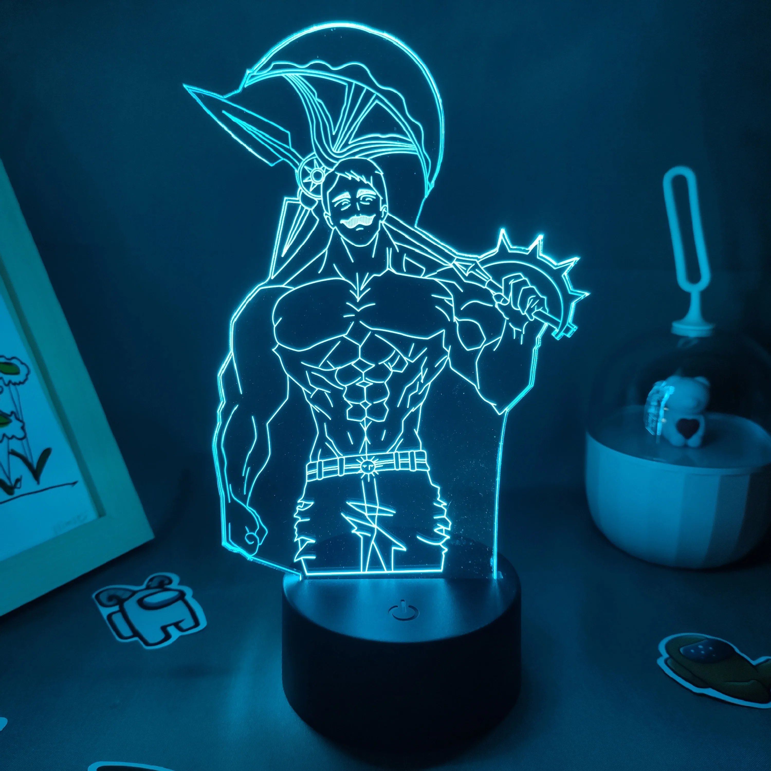 

3D Night Light The Seven Deadly Sins Escanor Anime Figure Lava Lamp LED RGB Birthday Cool Gift For Friend Manga Table Desk Decor
