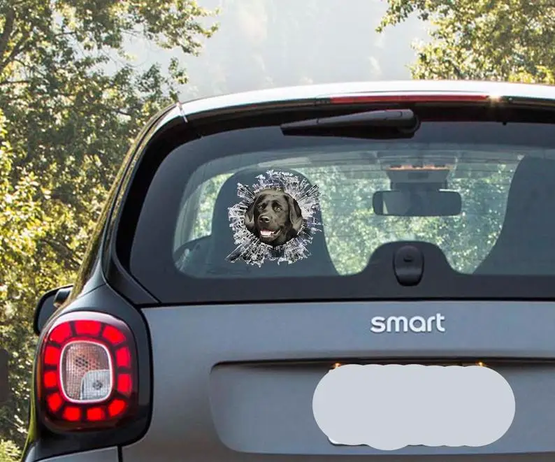 

2021 Black Lab window sticker, labrador sticker, black Lab car decal