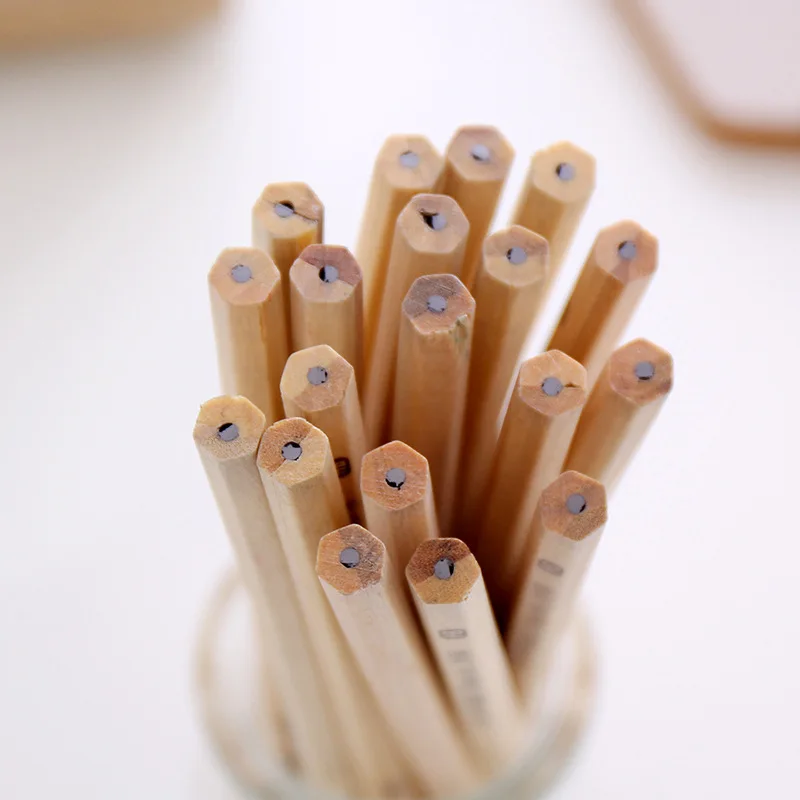 Карандаш HB из натурального дерева черного цвета 30 шт./лот | Канцтовары для офиса и