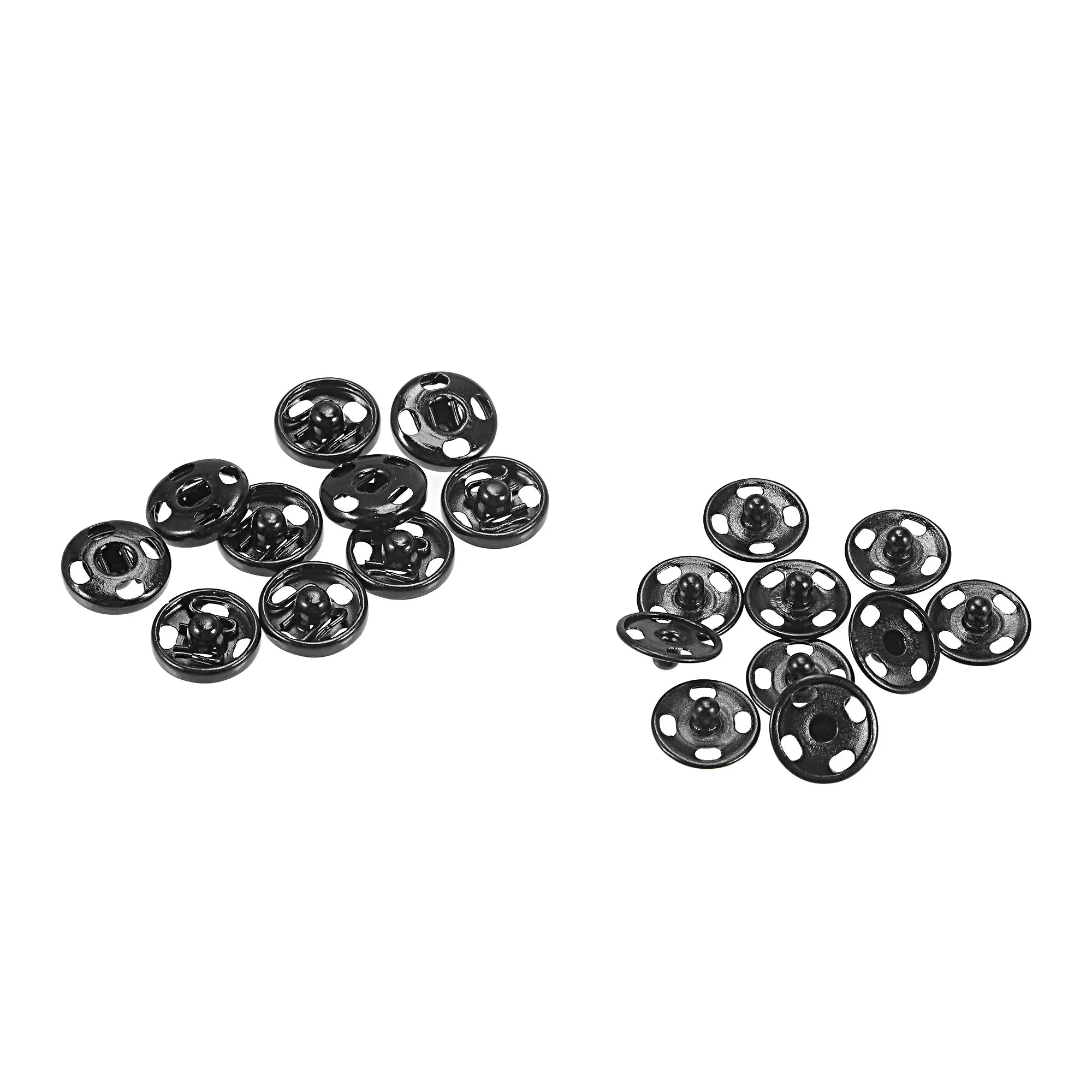 

Uxcell Snap Buttons, 10mm Copper Sew-on Press Button Fastener Black 100 Sets