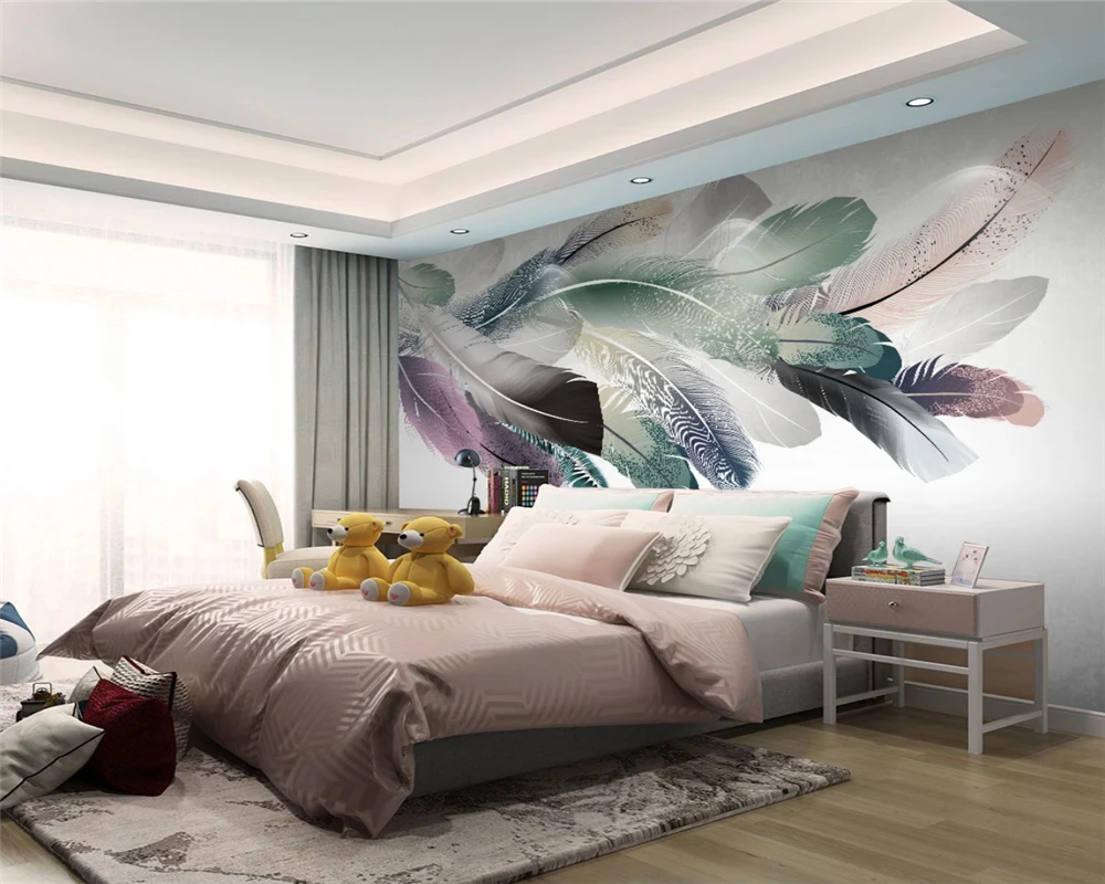 3d обои светлые Роскошные небольшие свежие современные минималистские в