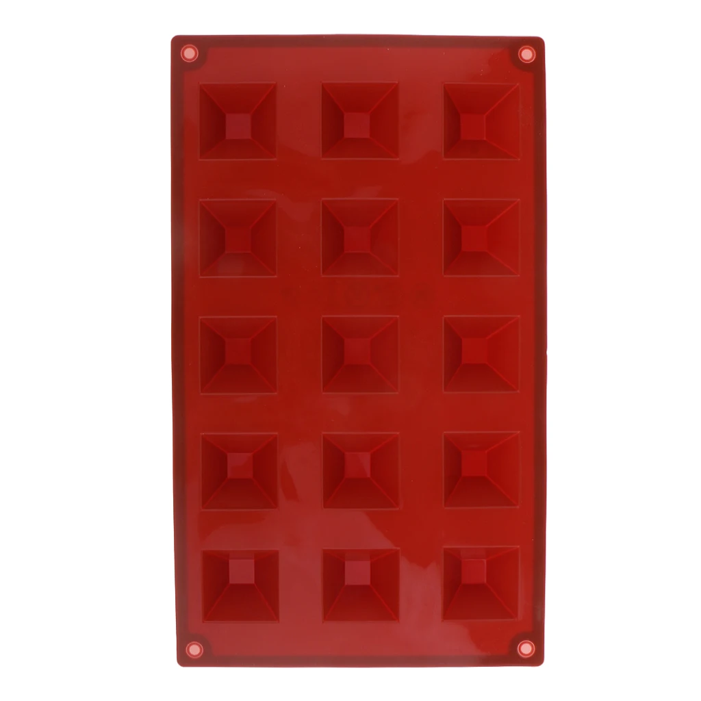 

DIY Handmade Cake Ice Tray Chocolate Decor 15-Cavity Pyramid Silicone Mold