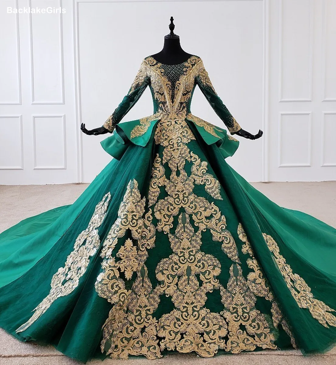 Дешевые Свадебные платья с бесплатной доставкой круглым вырезом длинным рукавом