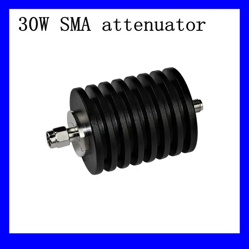 Бесплатная доставка коаксиальный ВЧ аттенюатор 30 Вт с SMA штекером на гнездо 0 3 ГГц