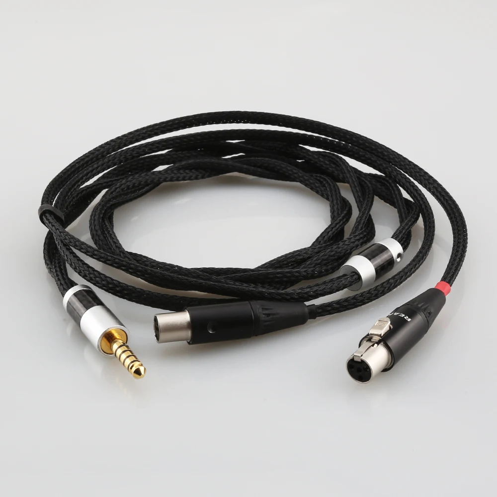 4.4MM Balanced Silver Plated Earphone Headphone Upgrade Cable for Audeze LCD-3 LCD3 LCD-2 LCD2 LCD-4