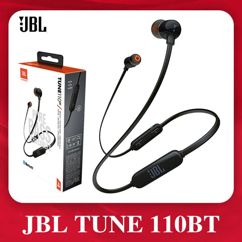 

Беспроводные Bluetooth-наушники JBL TUNE 110BT T110 BT, спортивные наушники с басами, магнитная гарнитура, 3-кнопочный пульт дистанционного управления, с ...