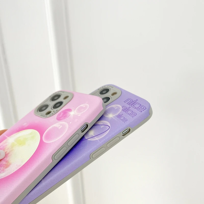 

Vintage Gradient Art Planet Phone Case For iPhone 12 Pro Max 11 Pro Max X Xs Max Xr 7 8 Puls SE 2020 Cases Soft leather Cover