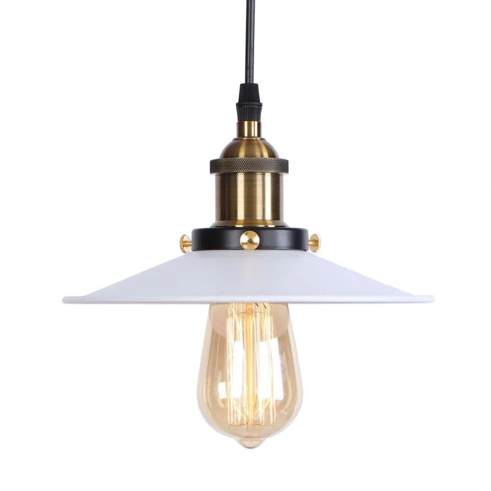 Эдисон винтажный светодиодный подвесной светильник Лофт декор белый Железный