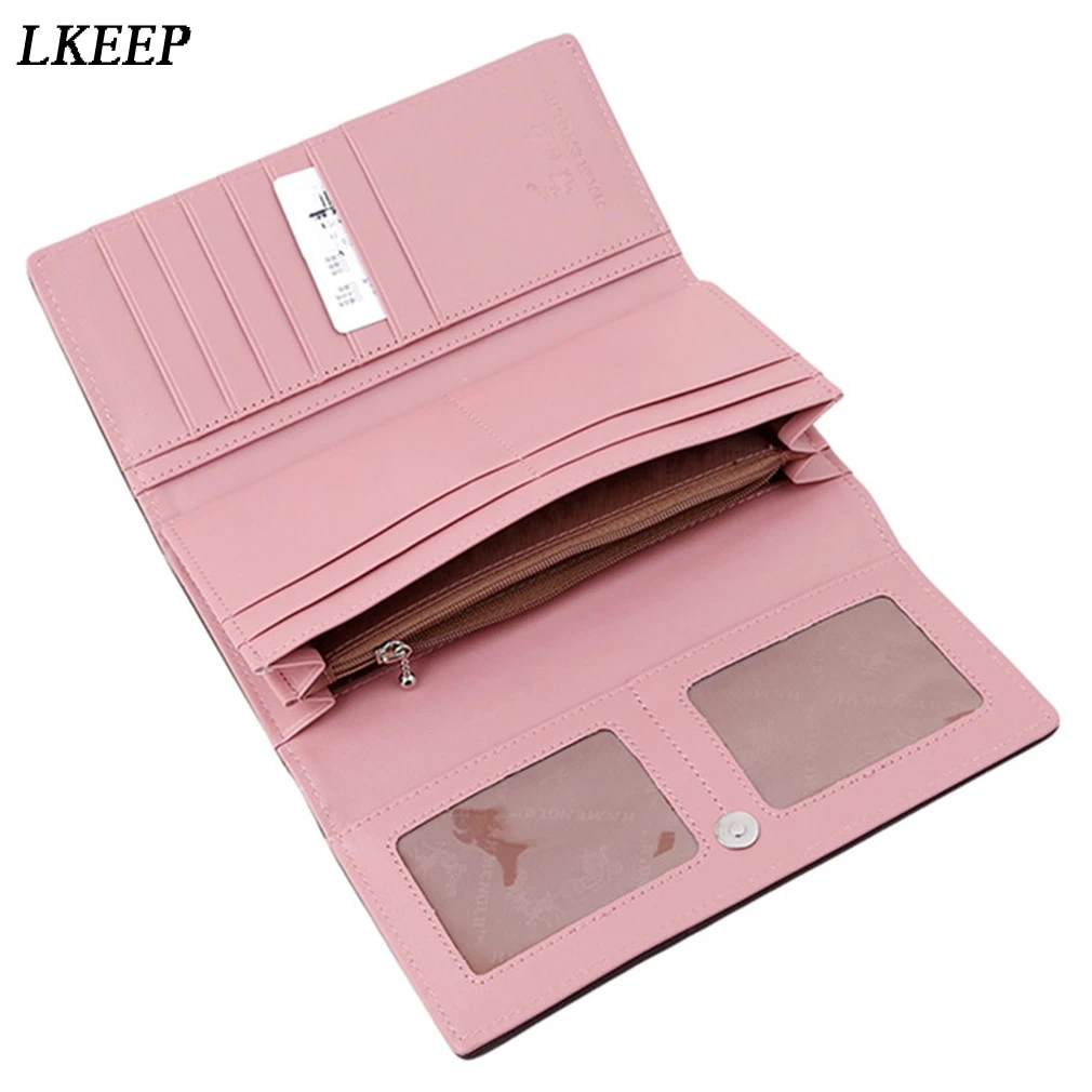 

Shoelace Style Pocket Long Wallet PU Leather Multi-functional Wallet Women Coin Purse Card Holders Clutch Female Wallets Purse