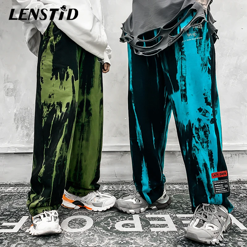 LENSTID High Street Darkness потертые с дырками в Вертикальную Полоску галстуком крашеным