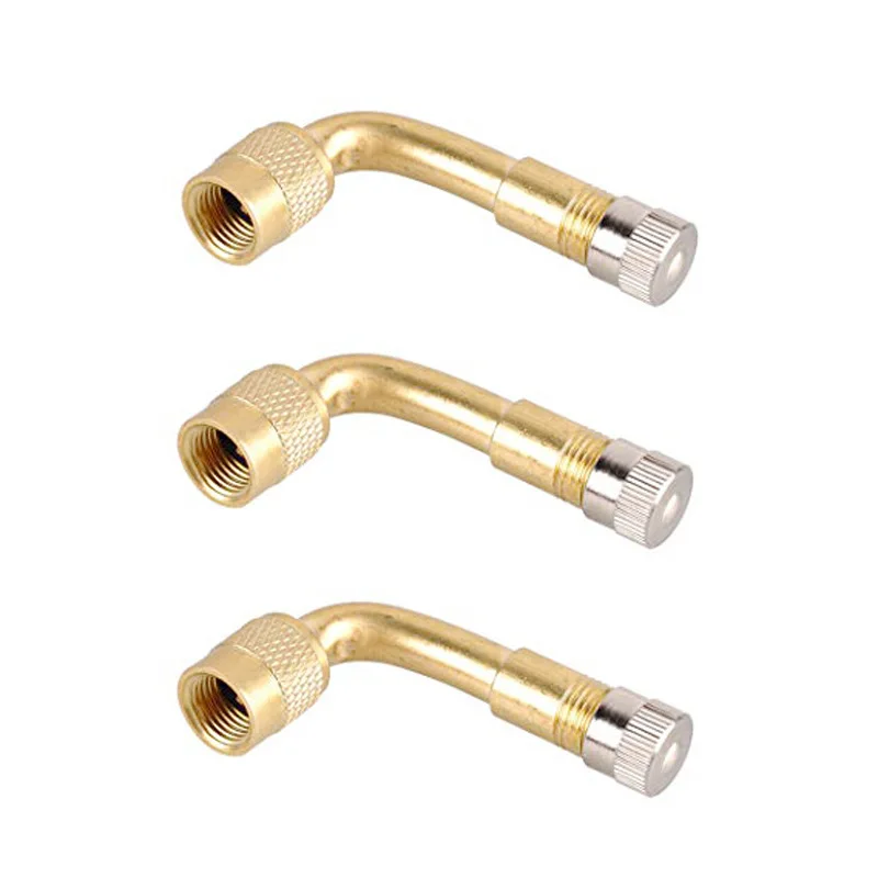 Air Tyre Valve Tire Valve Stem Extenders Extension Adapter 45/90/135 Degree Angle Brass for Car Truck Motorcycle Electric car