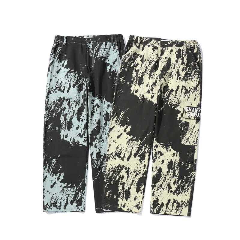 Хип-хоп уличная одежда мужские брюки-карго повседневные Ретро стиль галстук