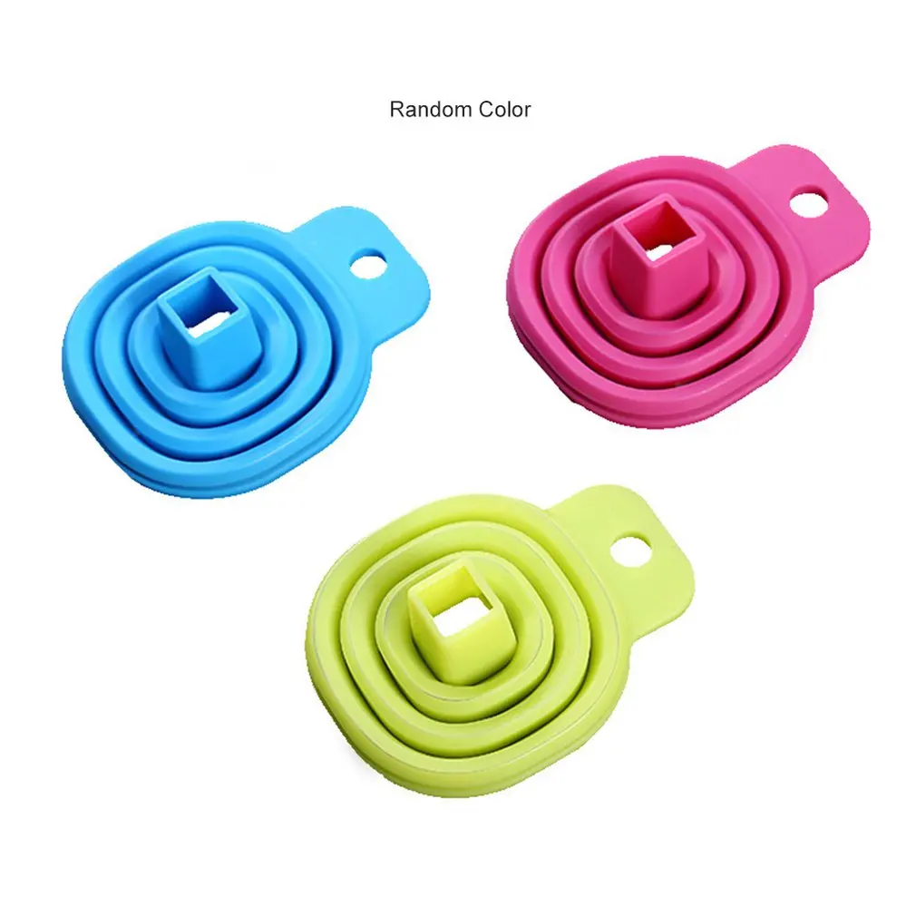 Силиконовые бытовые мини портативные складные/Телескопические воронки высокой