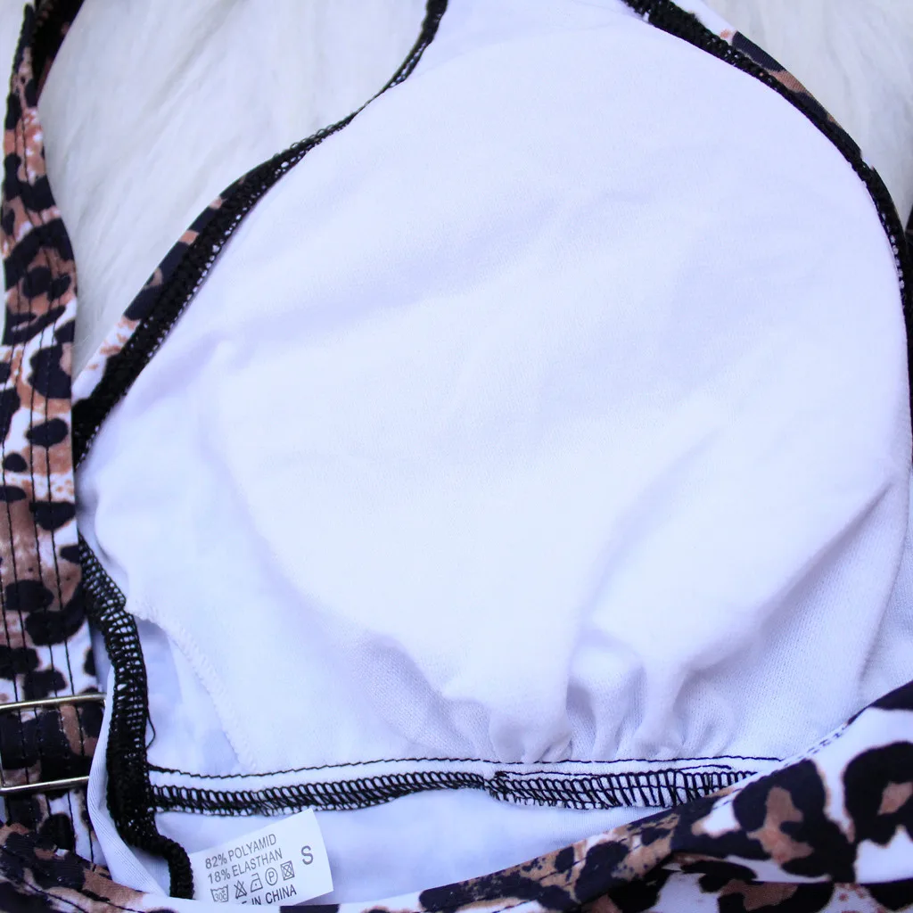 Женский купальник Леопардовый Гавайский принт пуш-ап сексуальный бикини набор