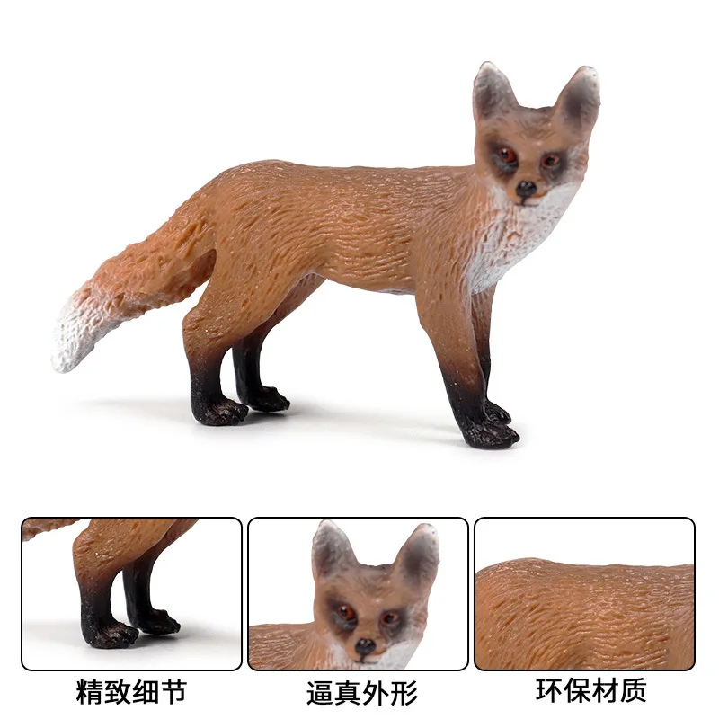 Дикие модели животных лисицы, пластиковые игрушки vixen, лисички, фигурки животных, подарок для детей, фигурки, куклы, украшения для спальни