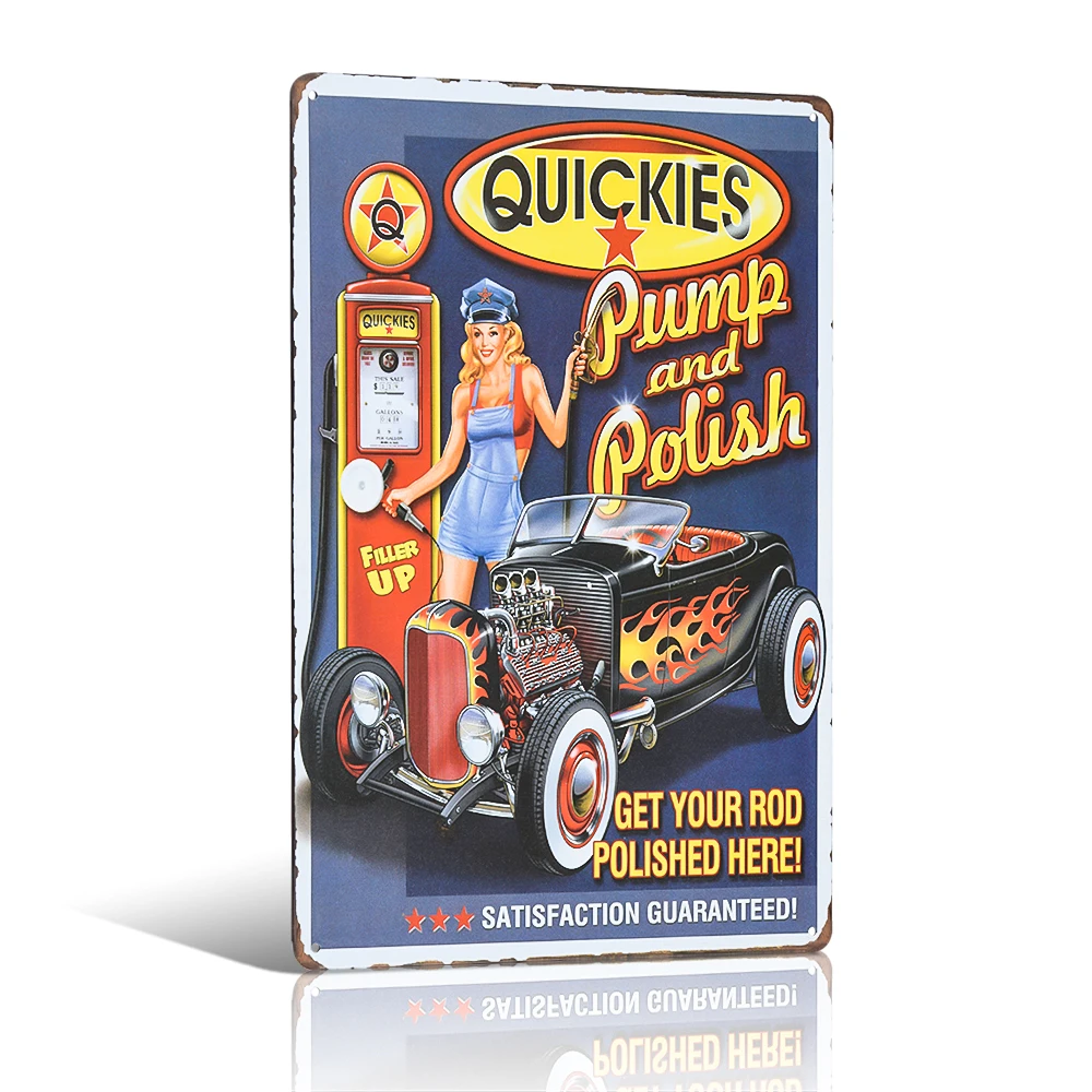 

Quickies Vintage Metal Signs Tin Plate Rustic Wall Plaque Garage Pub Bar Home Wall Decor Room Decoration 12 X 8 Inches