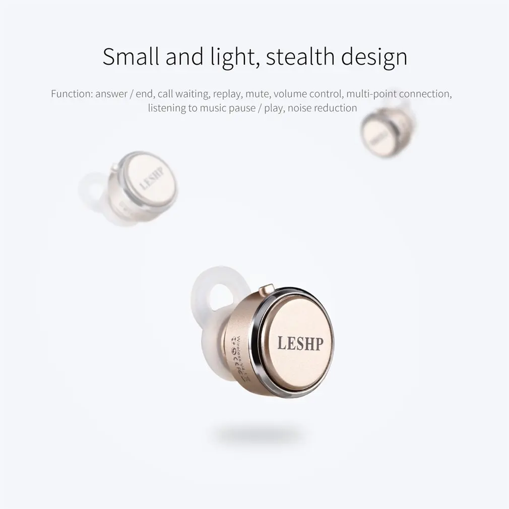 

LESHP S007 Mini Style Wireless Earphone Phone Headset Headphone V4.1 With Micro For Iphone IOS Mobile Phone PC