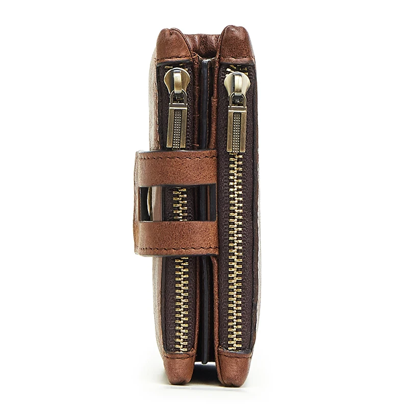 AURAY Crazy Horse Мужской винтажный кошелек из натуральной кожи роскошный короткий на