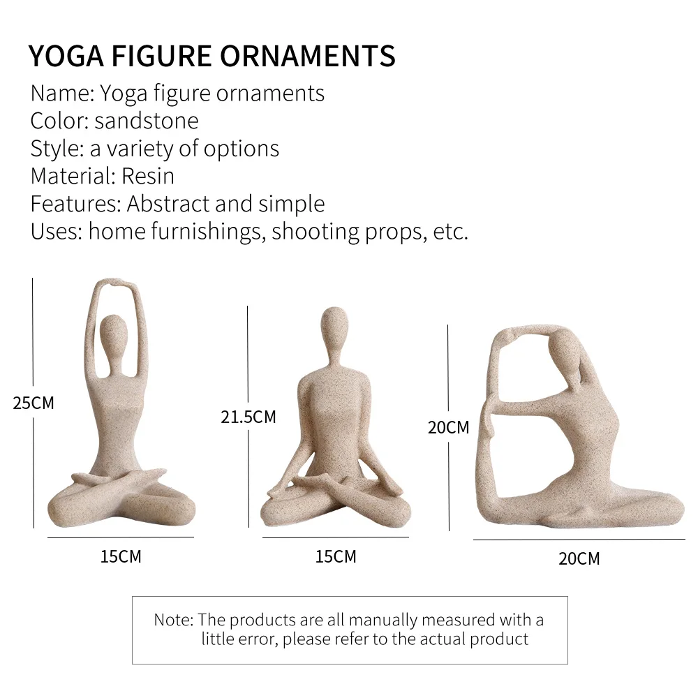 

Abstract Yoga Character Figurine Resin Statue Sculpture Ornaments Modern Home Living Room Decoration Office Desk Accessories