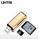 Кардридер UTHAI C03, Micro USB, USB 3,0, 3 в 1, высокоскоростной Универсальный адаптер TFSDV8 для ПК на базе Android
