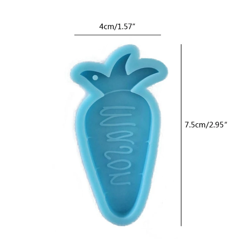 

Cute Carrot Pendant Resin Mold DIY Carrot Shaped Keychain Resin Casting Mold Carrot Resin Mold Jewelry Crafting Tools