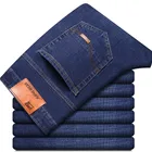 Мужские классические джинсы стрейч, Повседневные Классические джинсы в деловом стиле, 2022