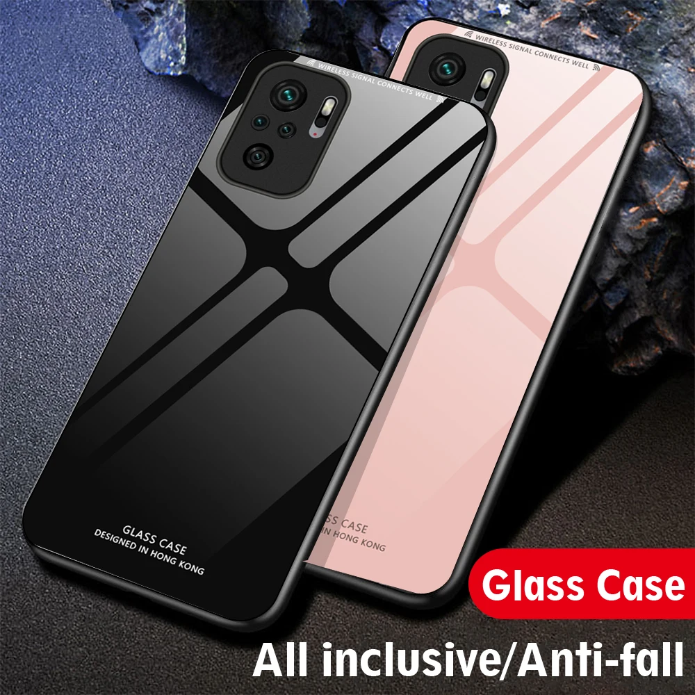 Tempered Glass Phone Case For Xiaomi Redmi Note 7 6 8 11 10 Pro Max 11pro 5 Mi 9t Pro 9 8 Lite Mi9 Mi8 Case Cover Shell Coque