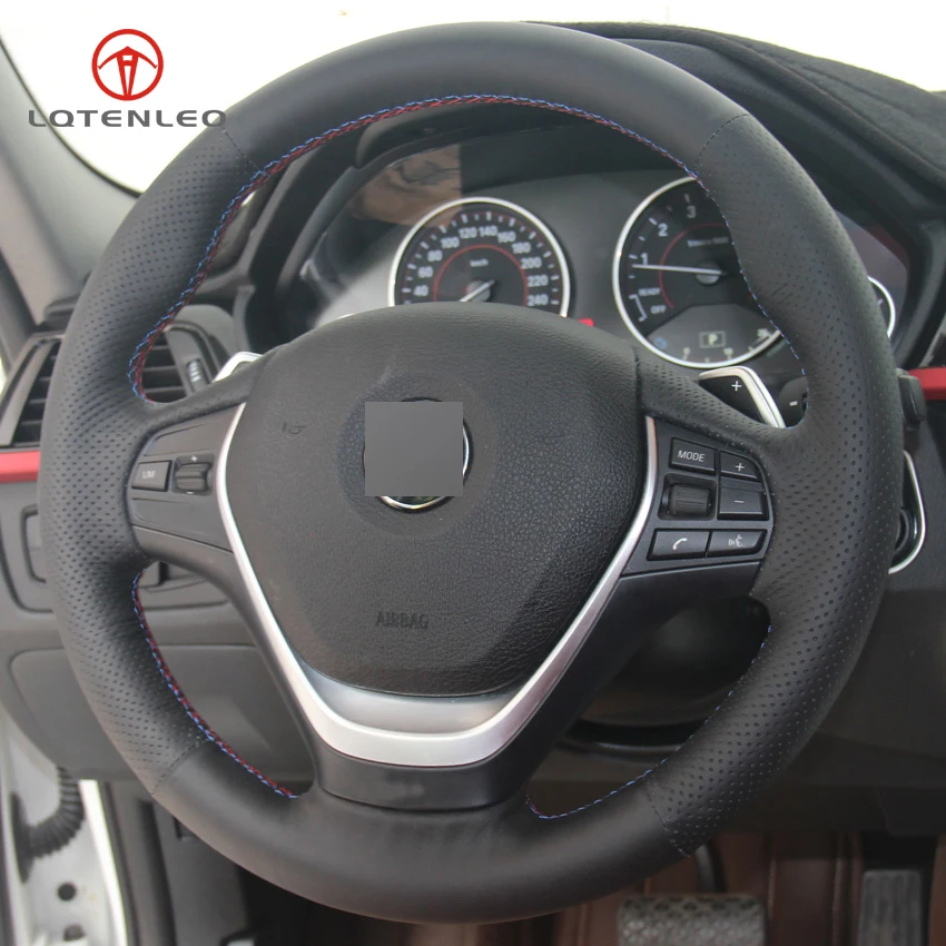 Задняя панель LQTENLEO из черной натуральной кожи для BMW 3 серии F30 F31 F34 318i 320i 320d 328i 330i