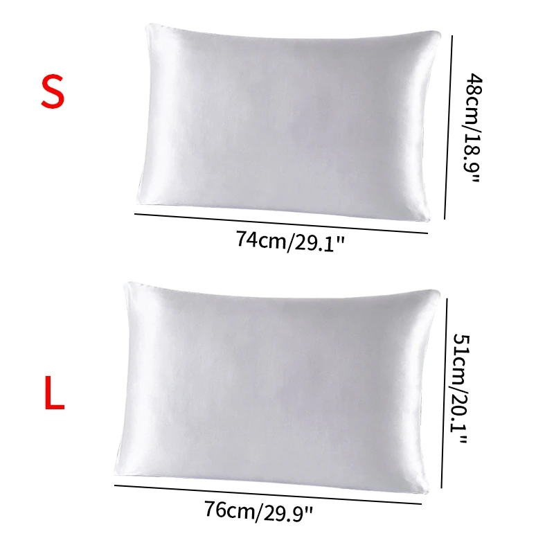 

Mulberry Silk Pure Color Pillowcase With Hidden Zipper Home Textile Luxury Pillowcase Single-sided Soft Breathable Pillow Cover