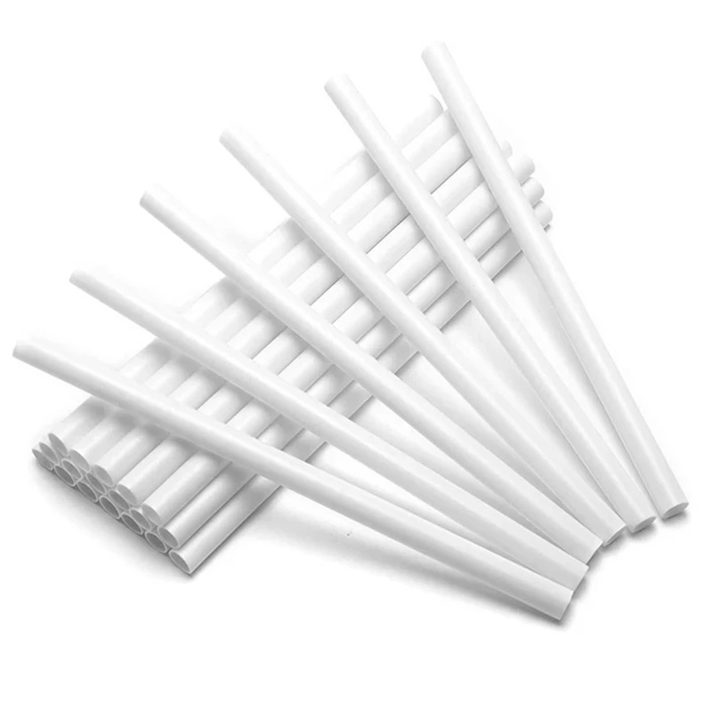 

50 Pieces Plastic White Cake Dowel Rods for Tiered Cake Construction and Stacking