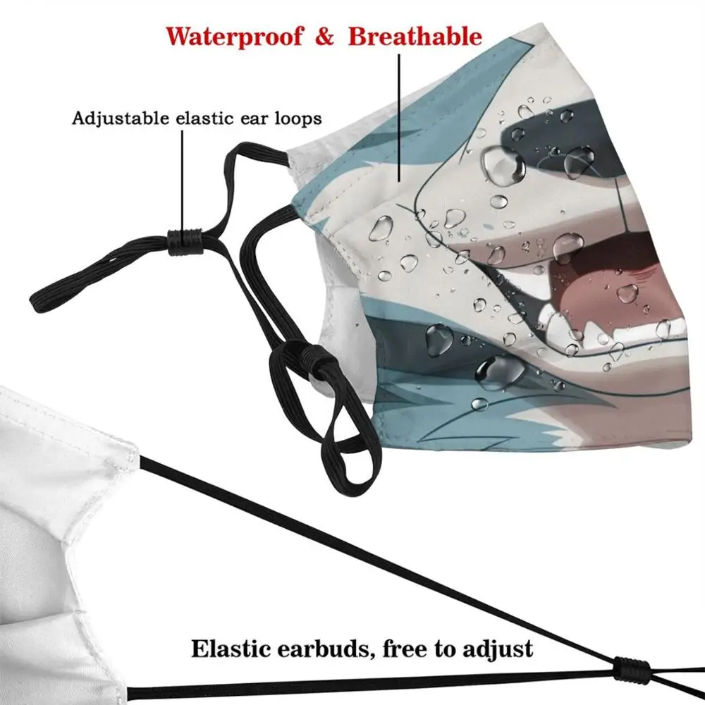 Маска для лица многоразовая детская с фильтрами и улыбкой