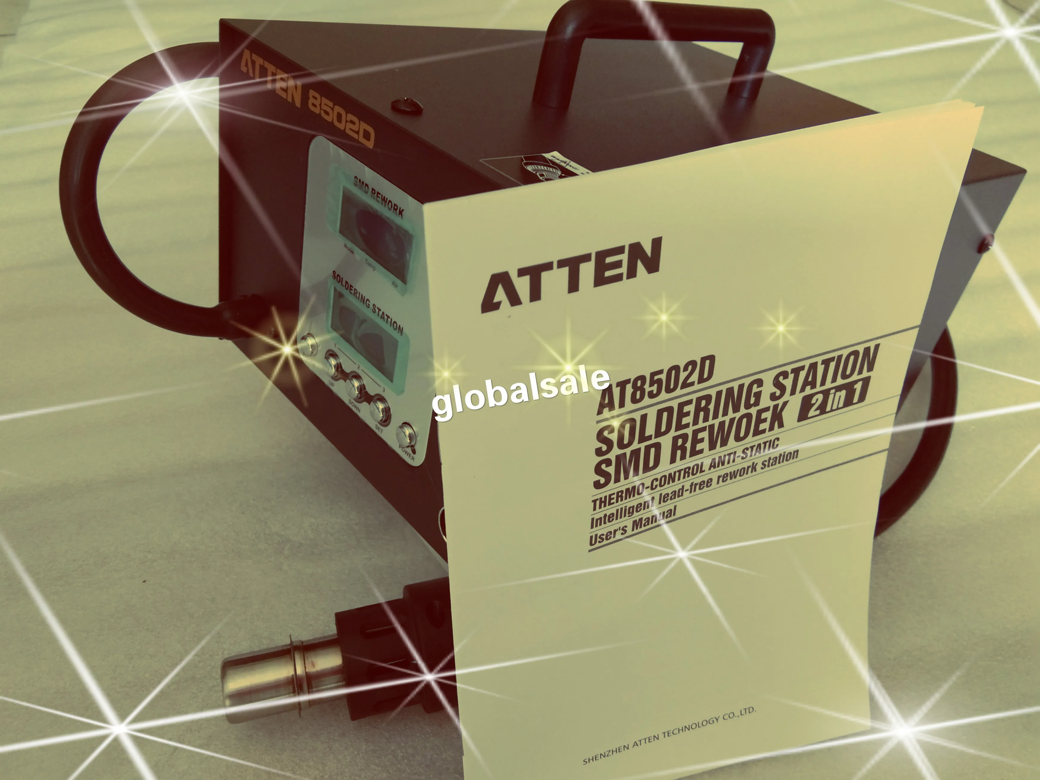 ATTEN AT8502D Бессвинцовая паяльная станция SMD паяльная станция ATTEN 8502D Расширенная паяльная станция горячего воздуха