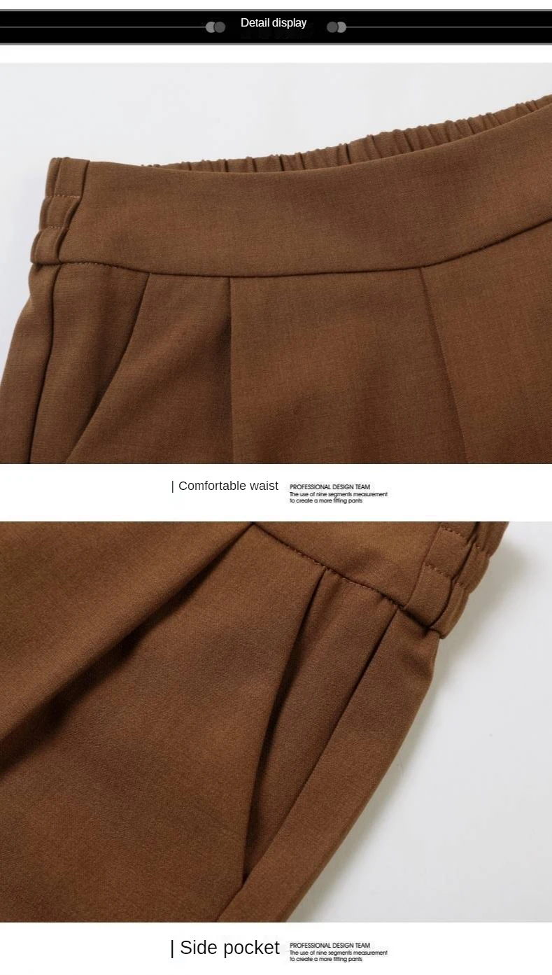 

Pants Women 2021 Spring and Autumn Summer Ol Fashion Temperament Casual Women's Pants Thin High Waist Casual Women's Pants