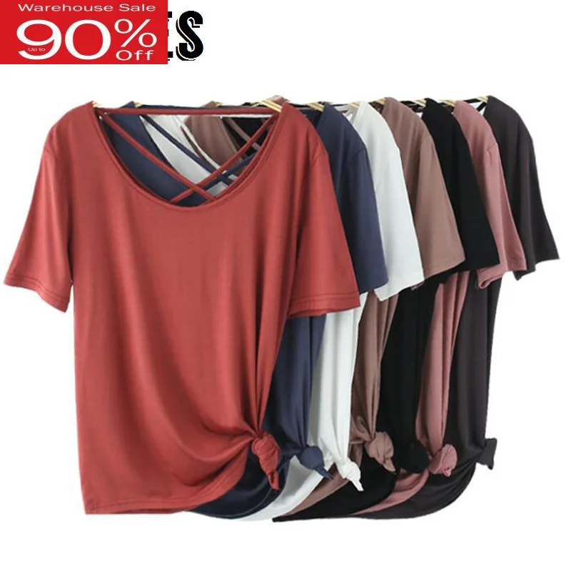 Женская футболка для фитнеса с коротким рукавом и открытой спиной тонкие